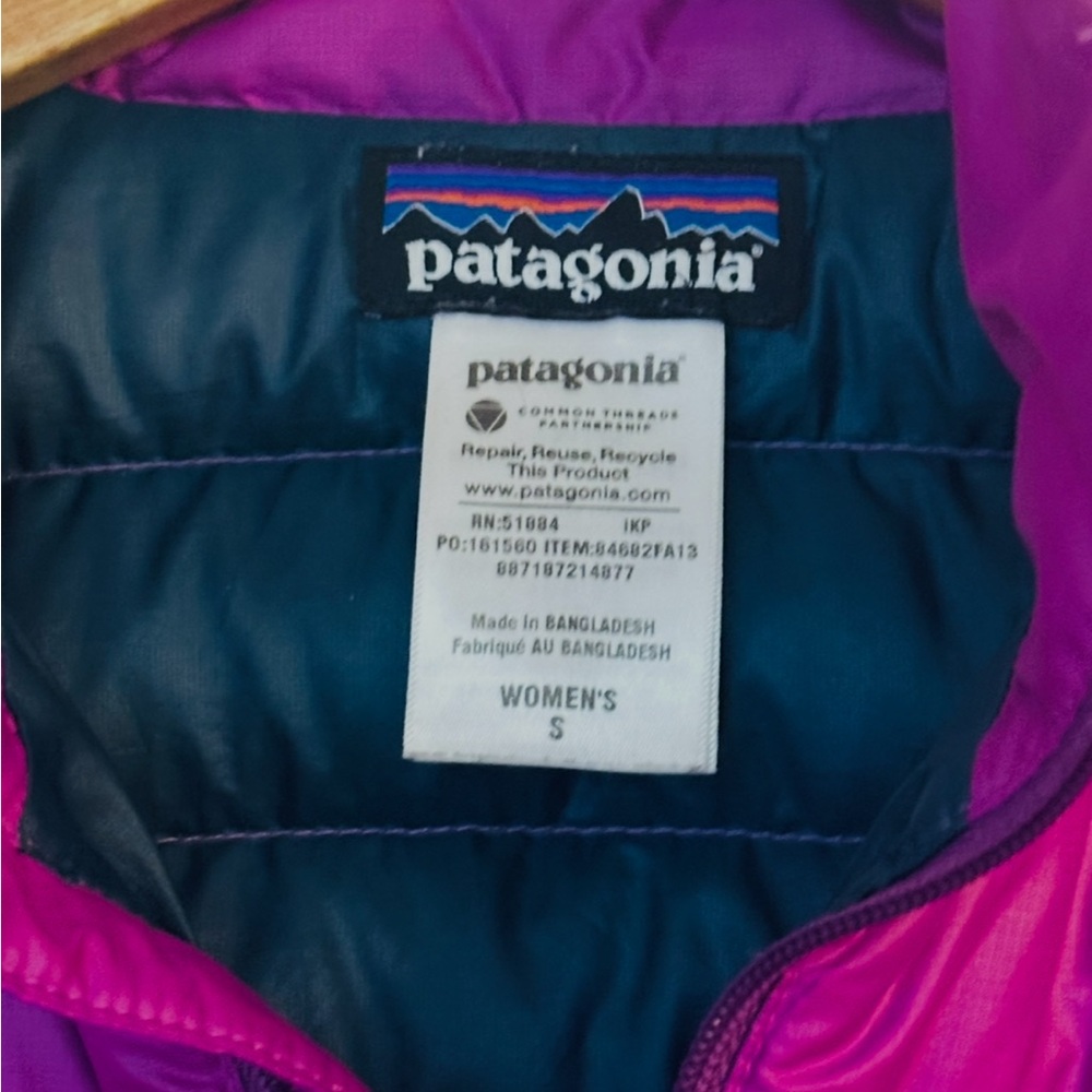 Patagonia Women's Down Sweater LKAT PURPLE 84682 S Goose Down& Re-Tool Headband - Picture 5 of 12